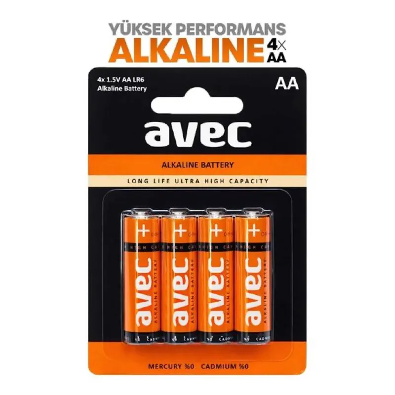 LR6 AA Alkalin Kalem Pil 4’lü Blister