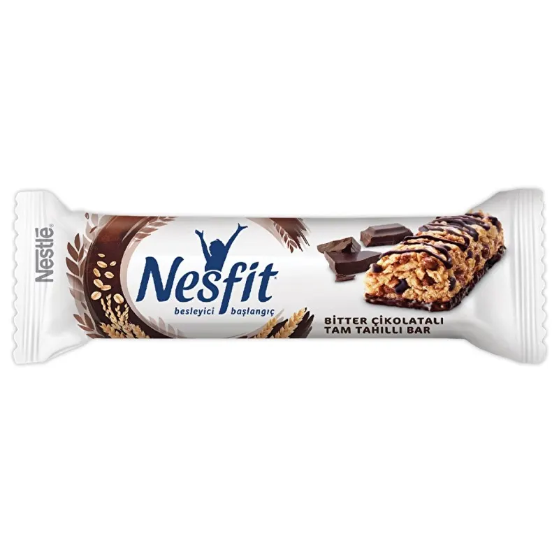 Nesfit Bitter Çikolatalı Tam Tahıllı Bar 23,5 gr