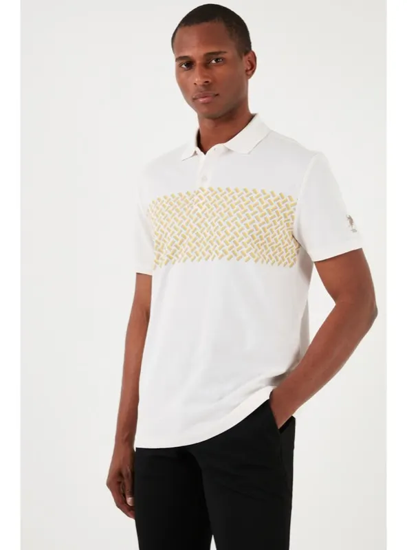 Ekru Polo Yaka T-Shirt