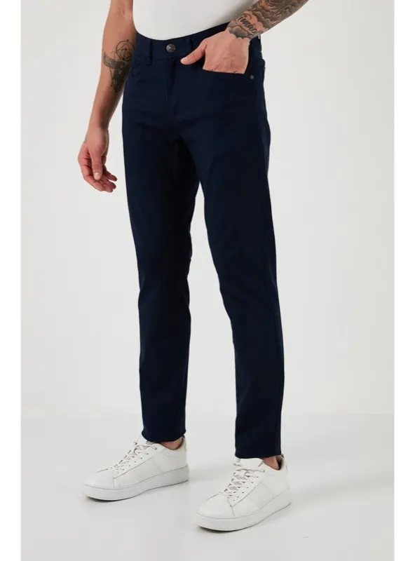 Erkek Slim Fit Pantolon Lacivert